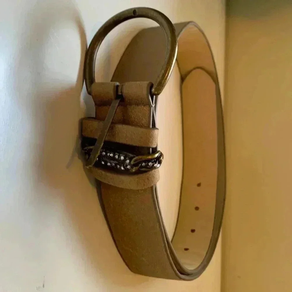 Chinese Laundry faux leather speckled bronze belt